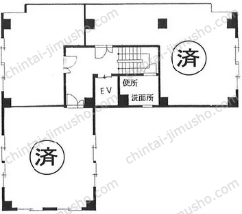 折田ビル3階の間取図