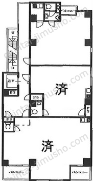 ユニオンビル工新3階の間取図