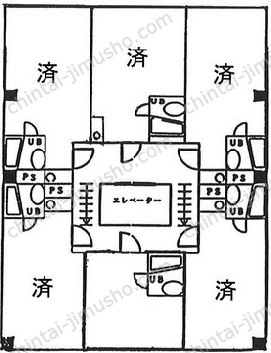 三光ビル（サンコービル）4階の間取図