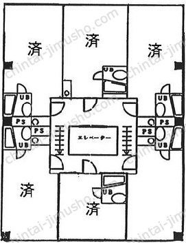 三光ビル（サンコービル）6階の間取図