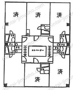 三光ビル（サンコービル）6階の間取図