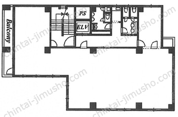徳海屋ビル8階の間取図