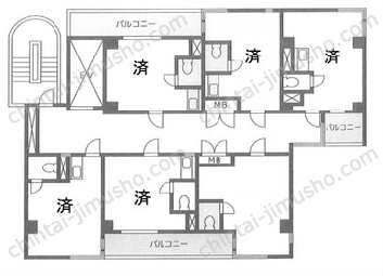パーク・ノヴァお茶の水6階の間取図