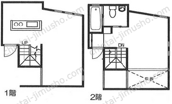 用賀Aフラットの間取図