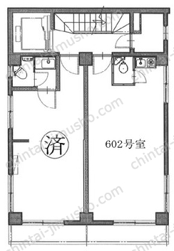 紺屋ビル6階の間取図