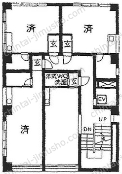 第2鈴勘ビル6階の間取図