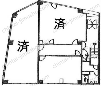 板橋新生ビル1階の間取図