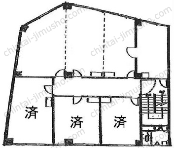 板橋新生ビル2階の間取図