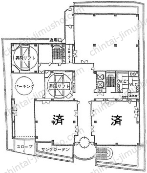 いちご立川ビル1階の間取図