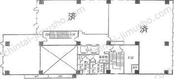 産報佐久間ビル4階の間取図