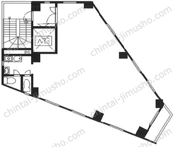 板橋266ビル6階の間取図