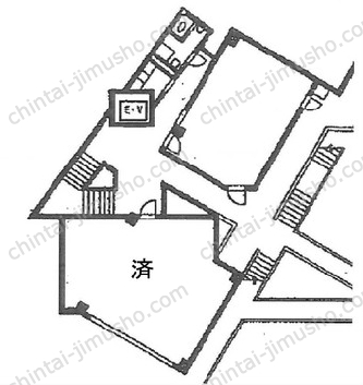ステップコートはけしたビルの間取図