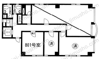 イワカタビルの間取図