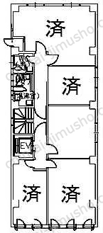 共同ビル（中央）の間取図