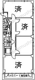 共同ビル（中央）の間取図