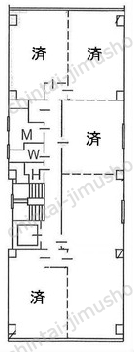 喜助新千代田ビル6階の間取図