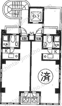 広尾ファイブビル5階の間取図