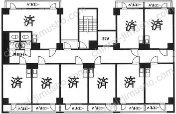 新宿永谷ビル5階の間取図