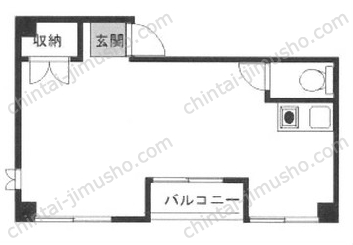 染谷ビル8階の間取図