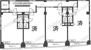 東都ビル3階の間取図