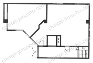麻布網代マンション1階の間取図