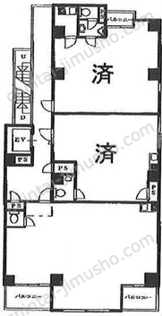 ユニオンビル工新2階の間取図