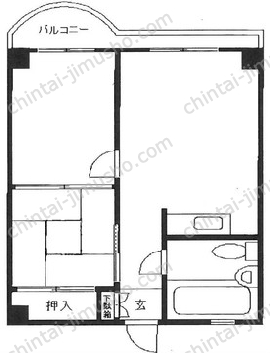 山水ハイム元麻布5階の間取図