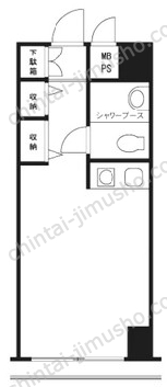 朝日広尾マンションの間取図