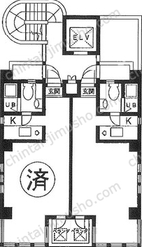 広尾ファイブビル6階の間取図