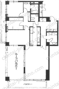 エクサス六番町4階の間取図
