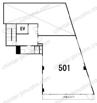 OKビル5階の間取図