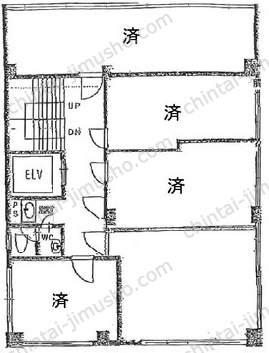 第一ライトビル3階の間取図