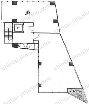 OKビル6階の間取図