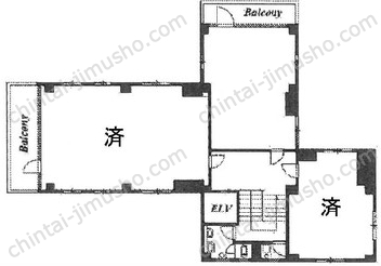数寄屋ビルの間取図