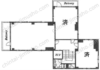 数寄屋ビルの間取図