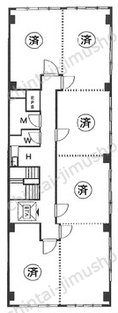 喜助新千代田ビル8階の間取図