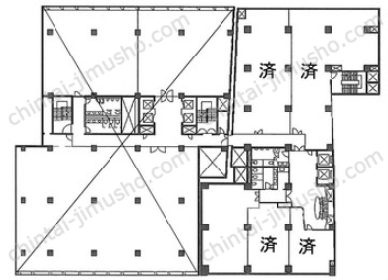 虎ノ門実業会館本館の間取図