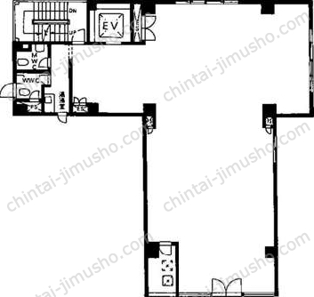 虎ノ門菅井ビル2階の間取図