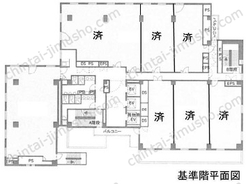 朝日生命府中ビル7階の間取図