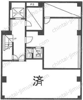 三島ビルB1階の間取図