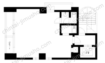 山梨ビル3階の間取図