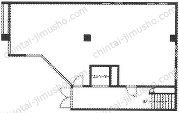 麻布網代マンション1階の間取図