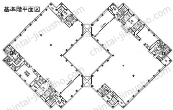 虎ノ門ツインビルディングの間取図