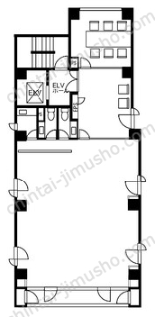 喜助小川町ビル3階の間取図