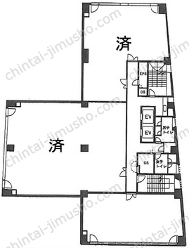 麹町センタープレイス5階の間取図