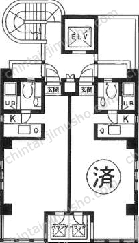 広尾ファイブビル6階の間取図