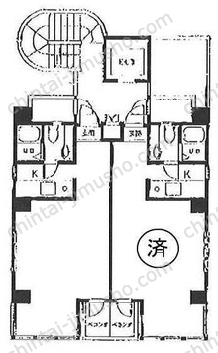 広尾ファイブビル3階の間取図