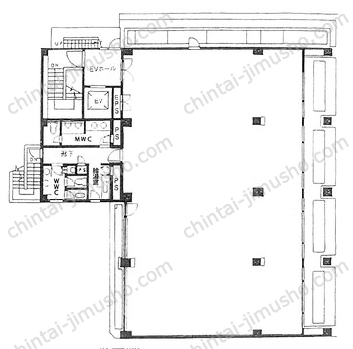 六本木MYビル4階の間取図
