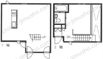 用賀Aフラットの間取図