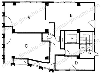 マスターズオフィス立川7Fの間取図